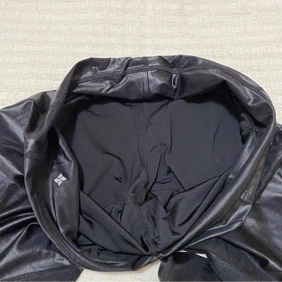 NUX black shiny leggings with lace detailing - Picture 6 of 9